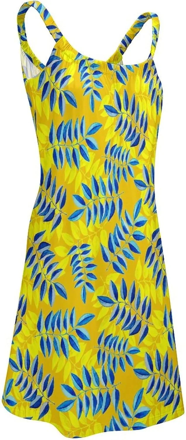Summer Dresses for Women Shark Sleeveless Sundress Casual Loose Beach Cover Ups Dress