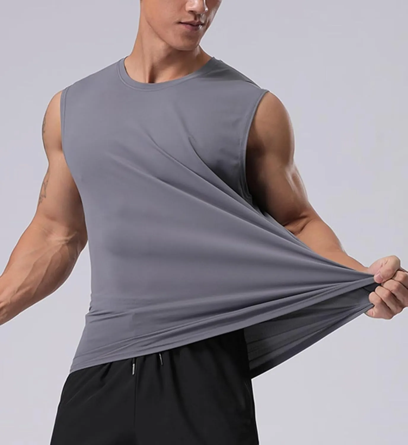 Tank Top for Men Breathable Running Workout Tank Tops Sports Vest Quick Dry Athletic Gym Tops