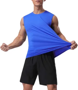 Tank Top for Men Breathable Running Workout Tank Tops Sports Vest Quick Dry Athletic Gym Tops