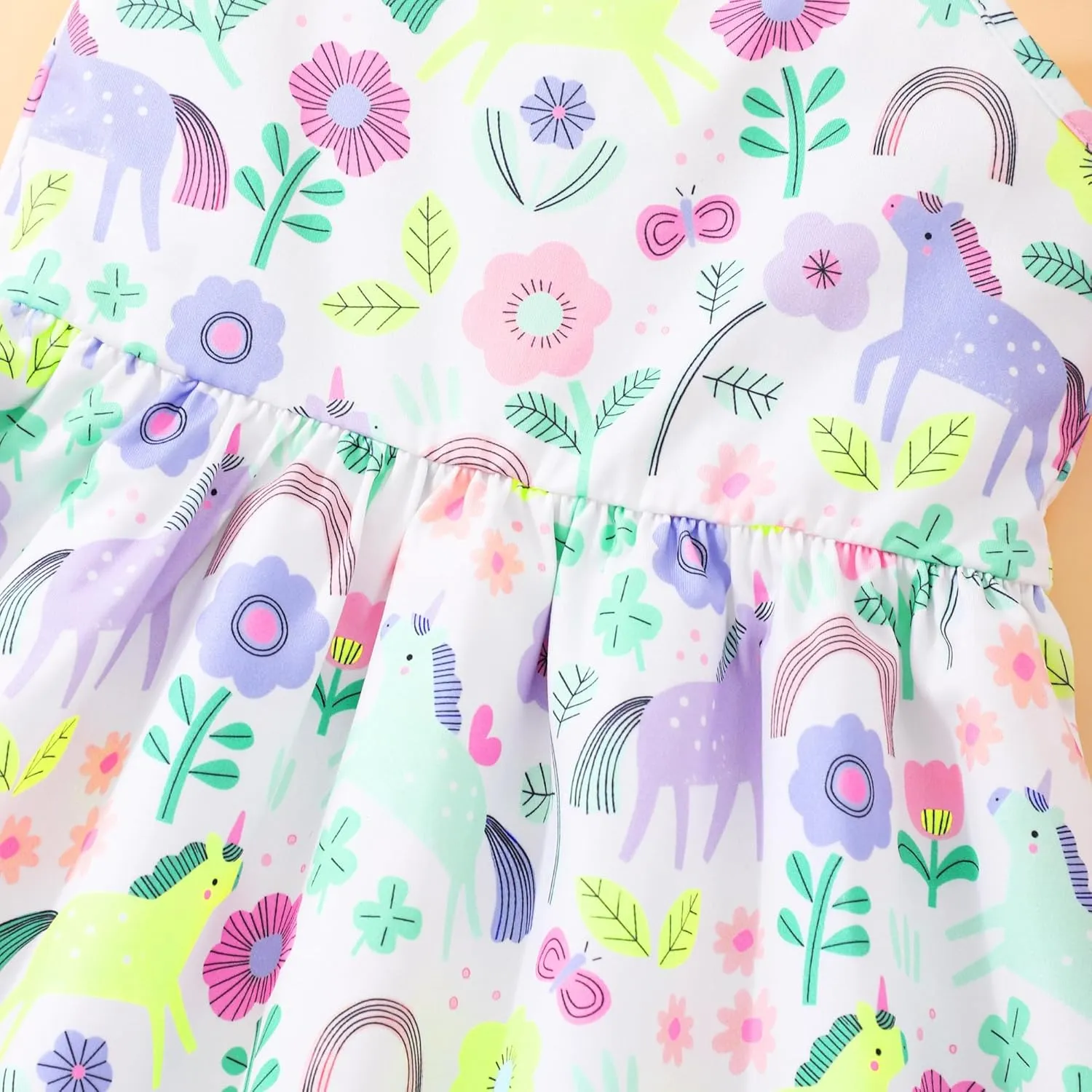 Toddler Summer Dress Dinosaur Backless Sundress Baby Girl Bowknot Dresses Birthday Beach Dress