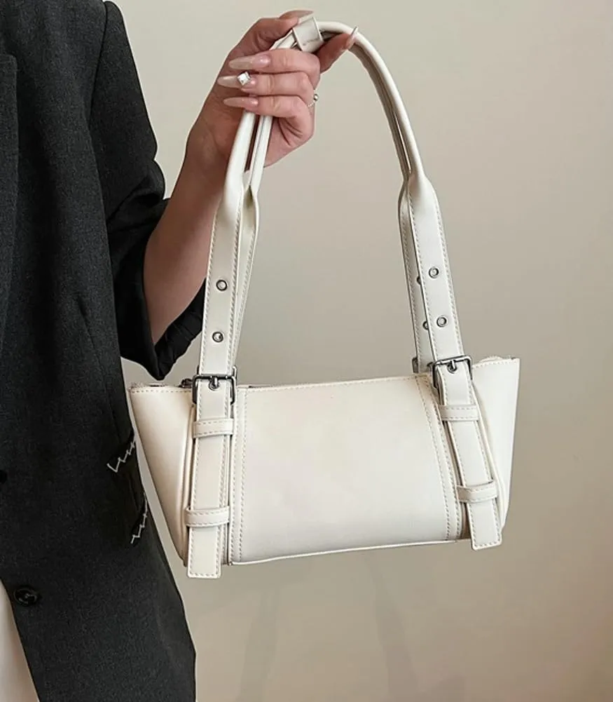 Trendy Vegan Leather Shoulder Bag for Women Small Y2k Tote Purse Handbags Chic Dating Satchels Gifts