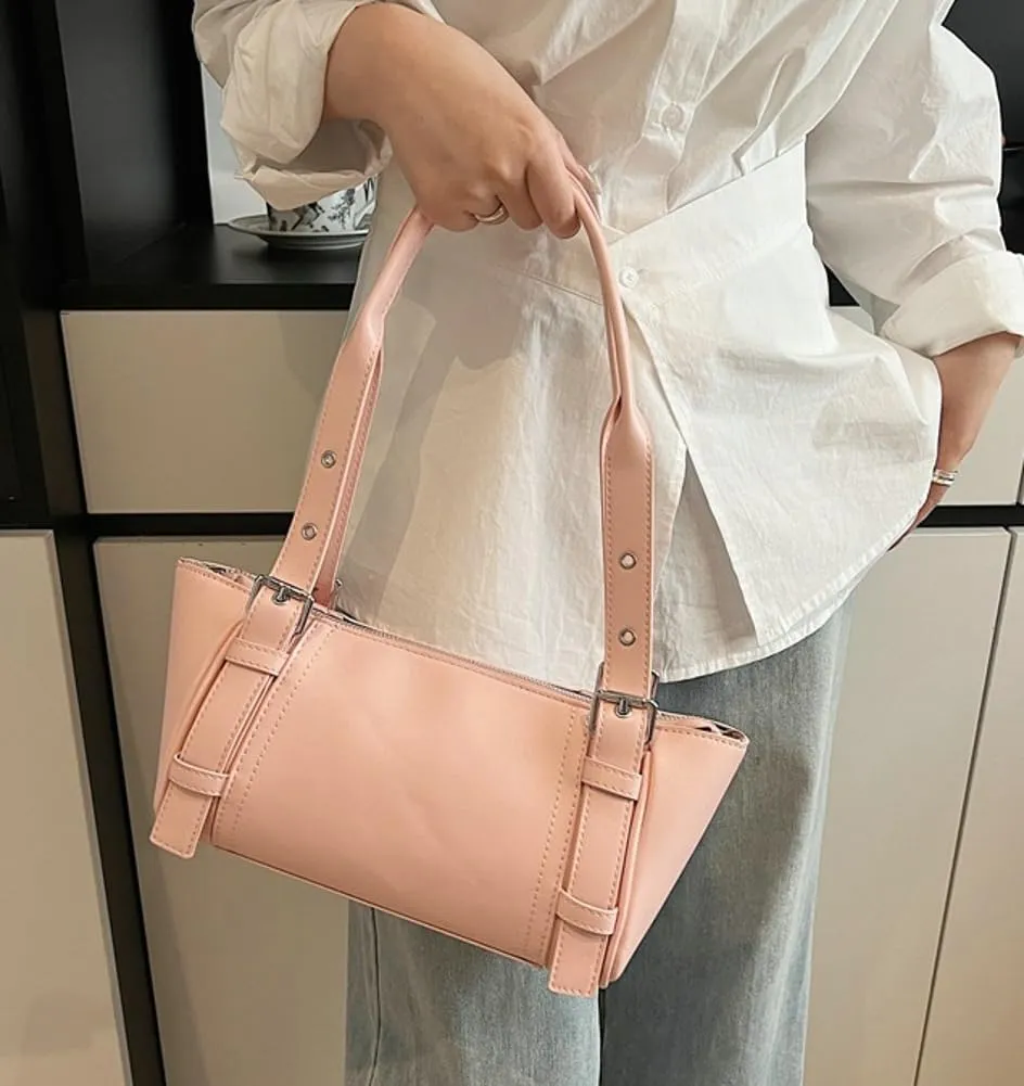 Trendy Vegan Leather Shoulder Bag for Women Small Y2k Tote Purse Handbags Chic Dating Satchels Gifts