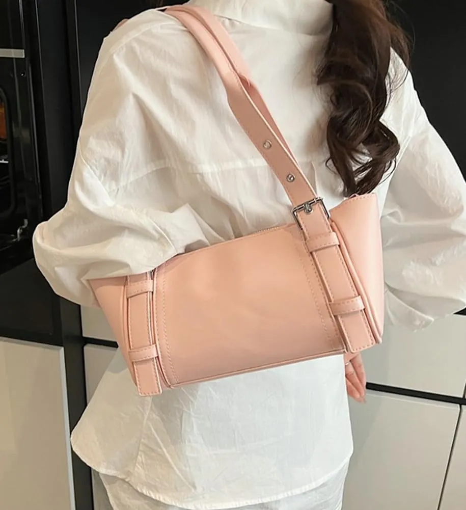 Trendy Vegan Leather Shoulder Bag for Women Small Y2k Tote Purse Handbags Chic Dating Satchels Gifts