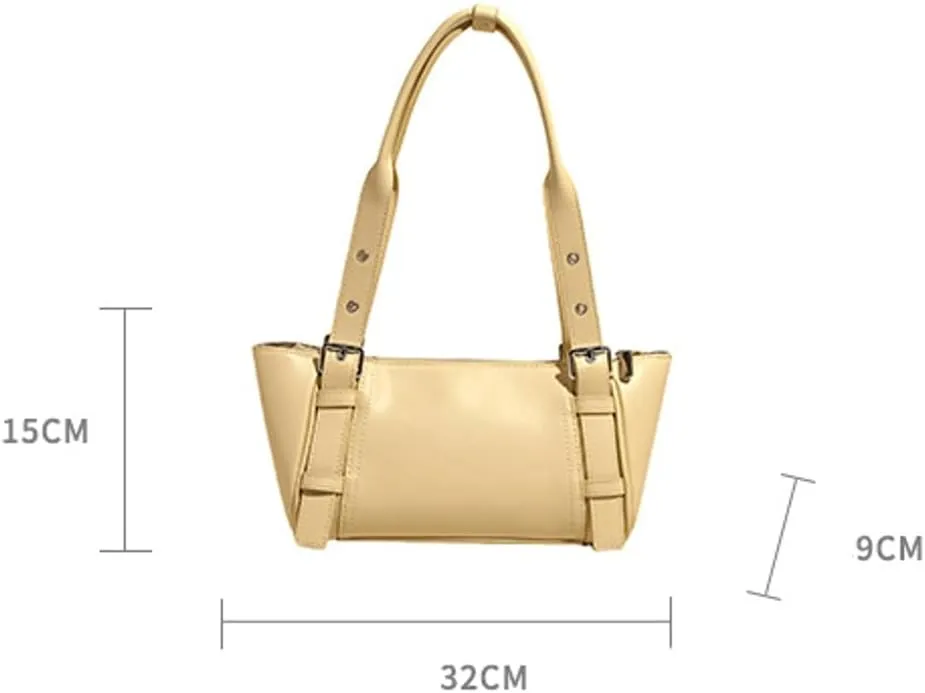 Trendy Vegan Leather Shoulder Bag for Women Small Y2k Tote Purse Handbags Chic Dating Satchels Gifts