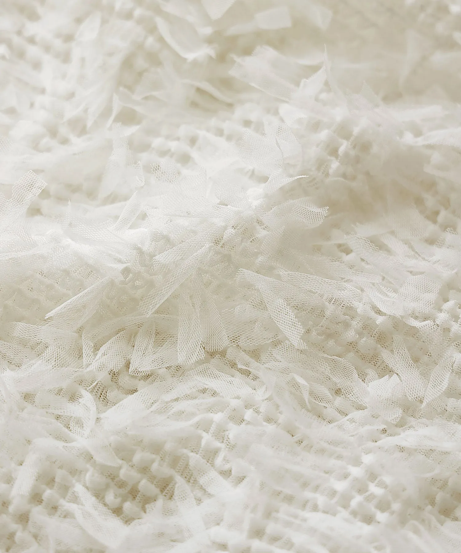 Tulle fringe sleeveless tops