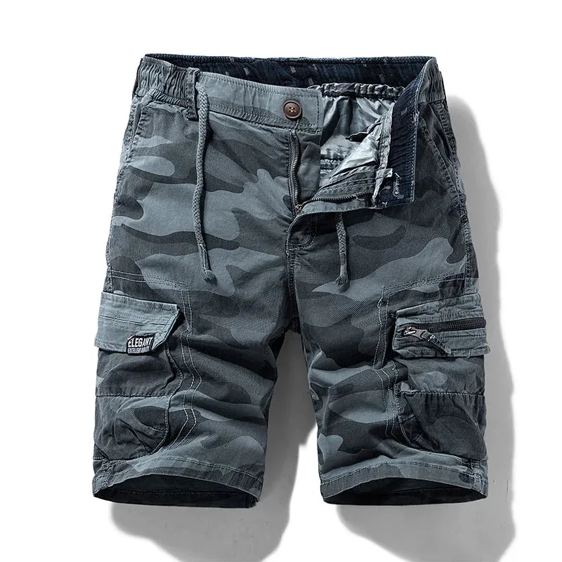 West Louis New Summer Cotton Camouflage Cargo Shorts