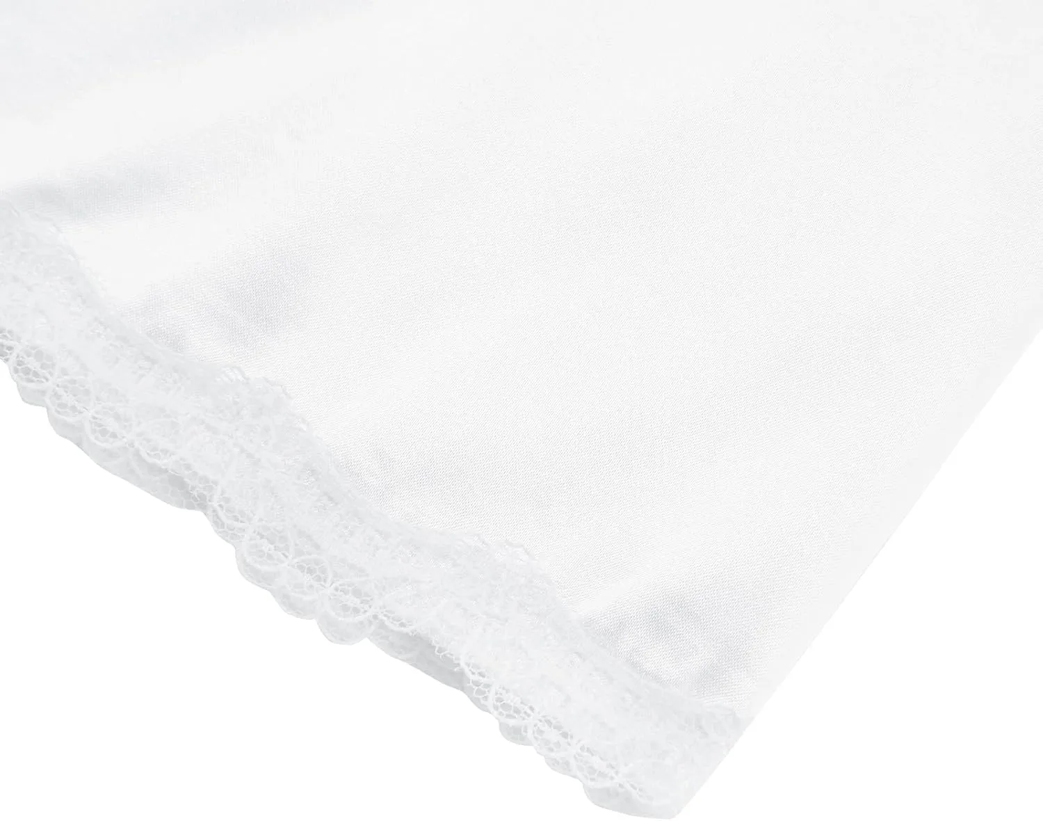 Women Half Slip Soft Satin Half Slip Lace Long Underskirt Half Slips for Under Dresses White/Black/Beige S-XXL