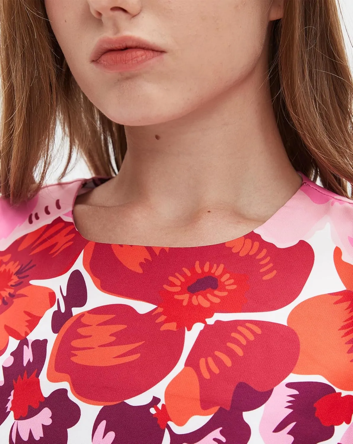 Women's 2025 Summer Sleeveless Tank Dress Crewneck Floral Print Pleated A Line Casual Short Mini Dresses