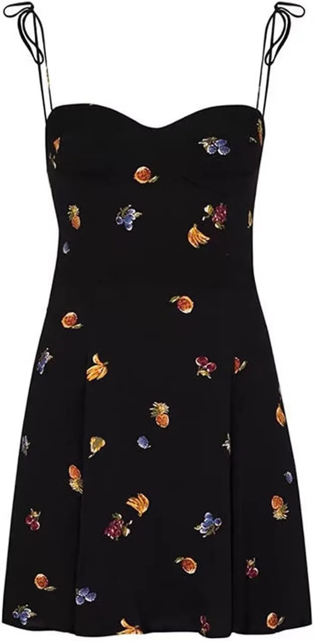 Women's 2025 Trendy Party Dress Backless A-line Ruched Bust Flowy Sundress, Summer Corset Mini Dresses for Teen Girl