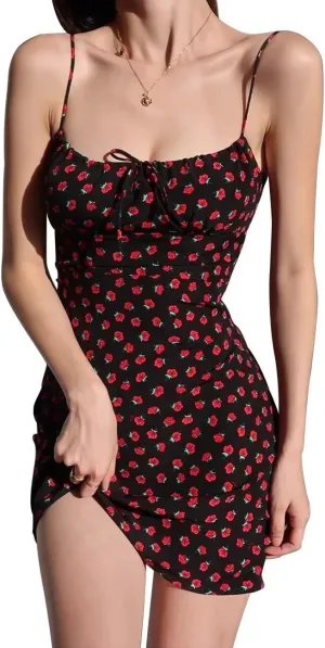 Women's 2025 Trendy Party Dress Backless A-line Ruched Bust Flowy Sundress, Summer Corset Mini Dresses for Teen Girl