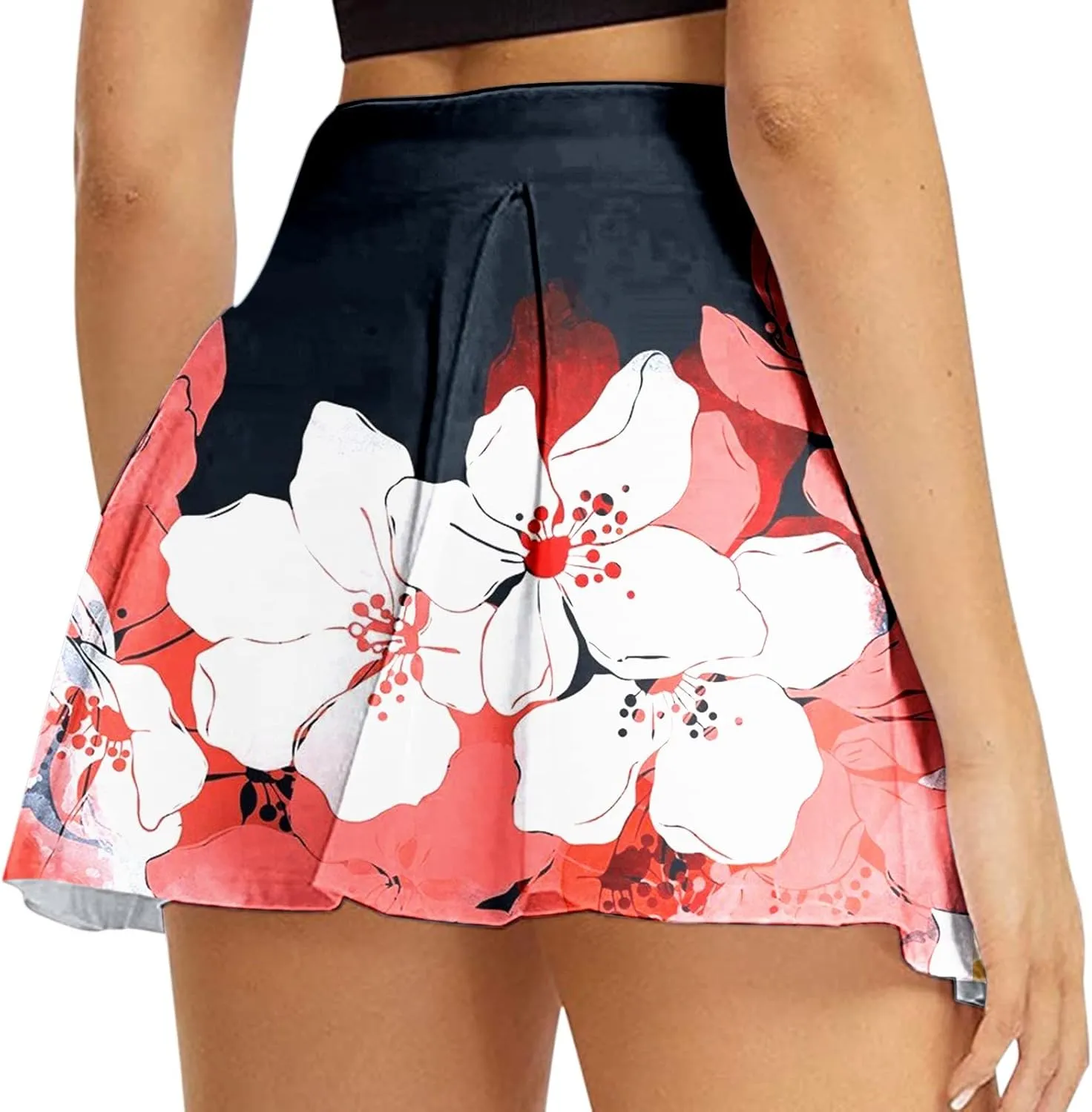 Womens Daily Casual Workout Printed Skirt Tennis Yoga Sport Active Skirt Shorts Skirt Hot Skirt for Women