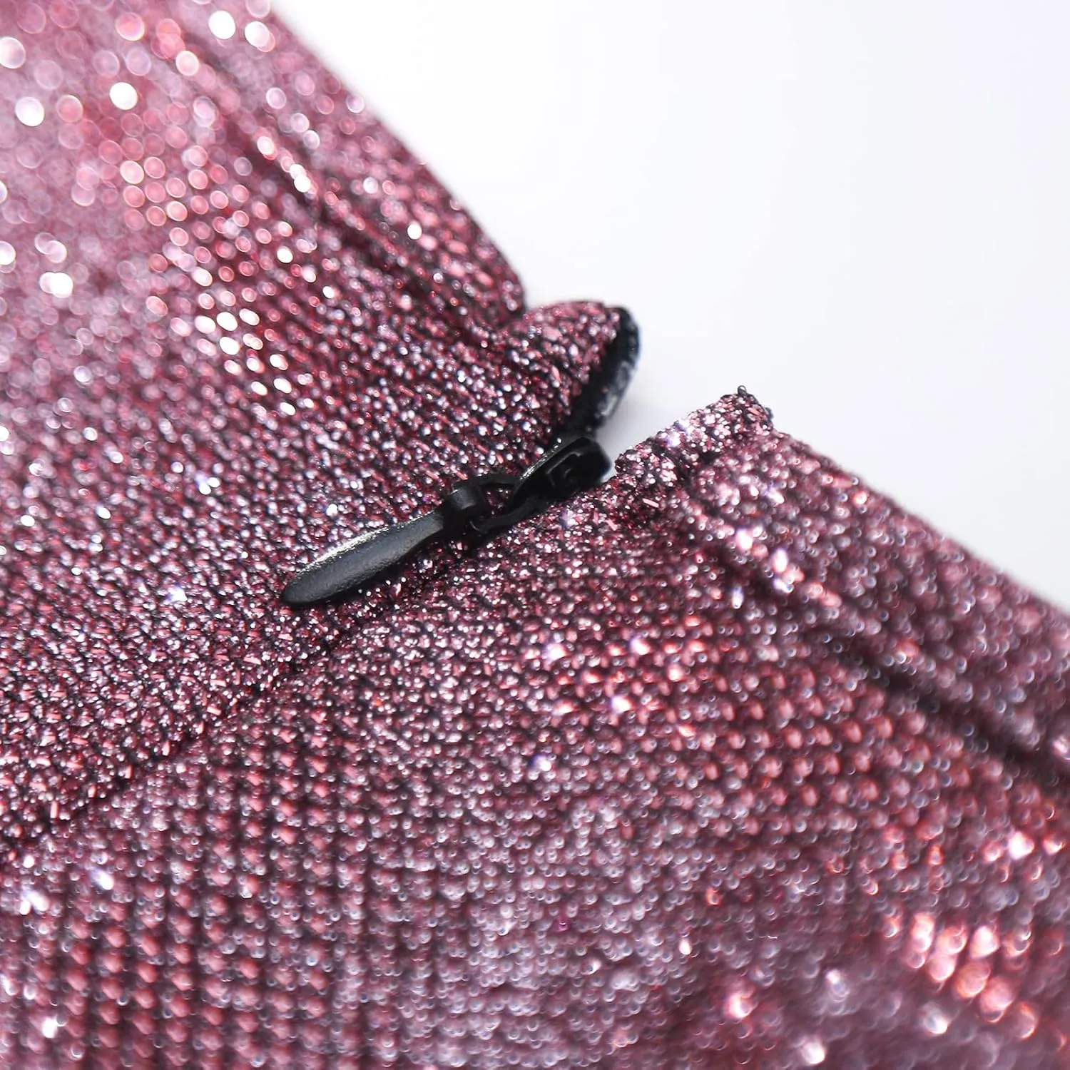 Womens Glitter Sequin Dress V Neck Party Cocktail Sparkly Mini Dress Clubwear Party Dress Bodycon Glitter Dresses Long Sleeve