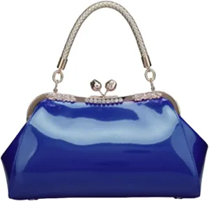 Womens Glossy Patent Leather Clutch Handbag Designer Luxury Tote Shoulder Bag Large Wedding Evening Purses