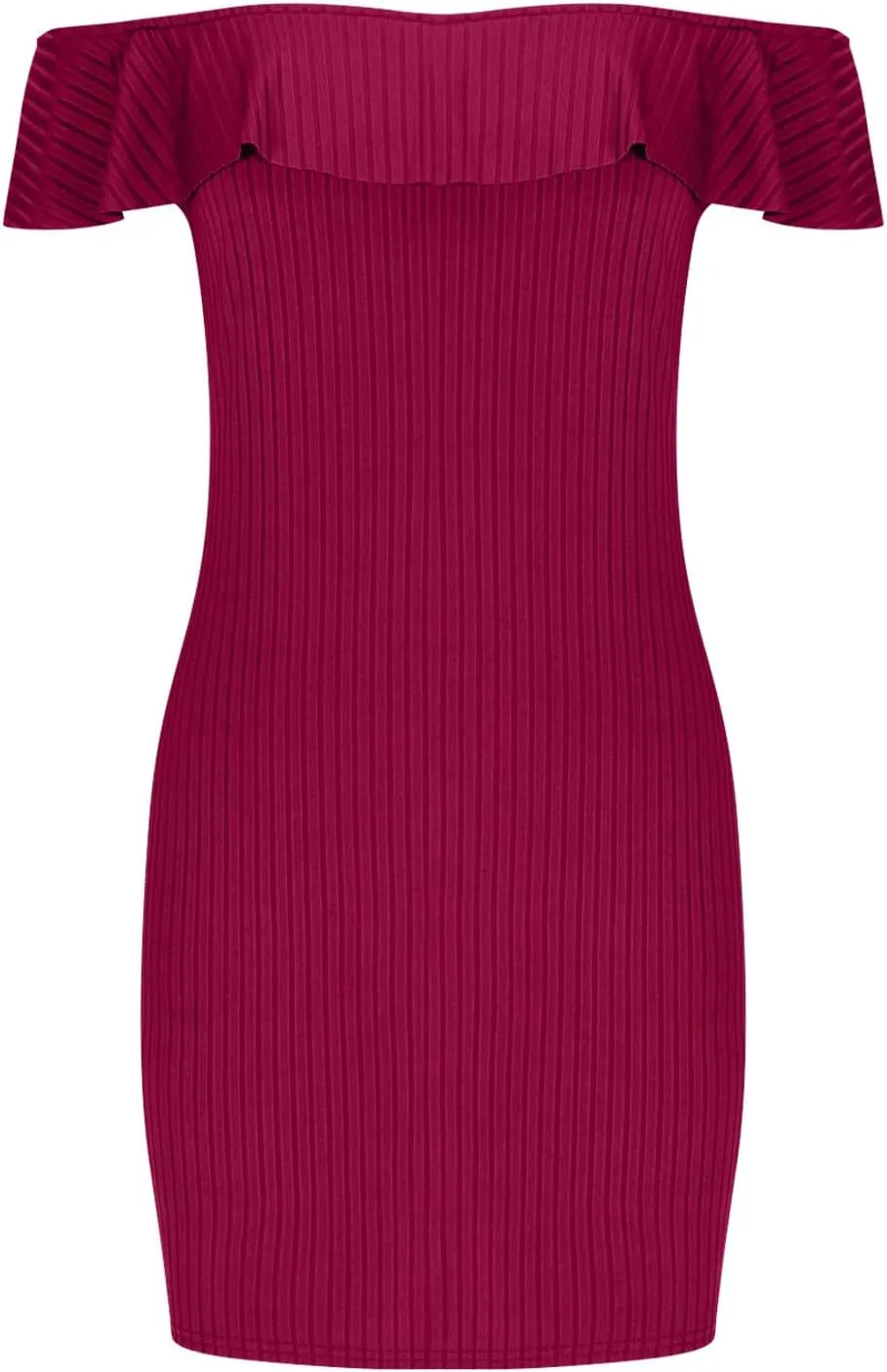 Women's Off The Shoulder Bodycon Mini Dress Slim Fit Elegant Ruffle Party Club Cocktail Dresses