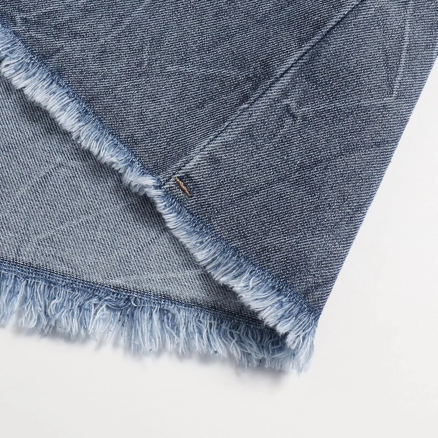 Women's Oversized Distressed Denim Jacket, Long Sleeve Button Down Jean Coat