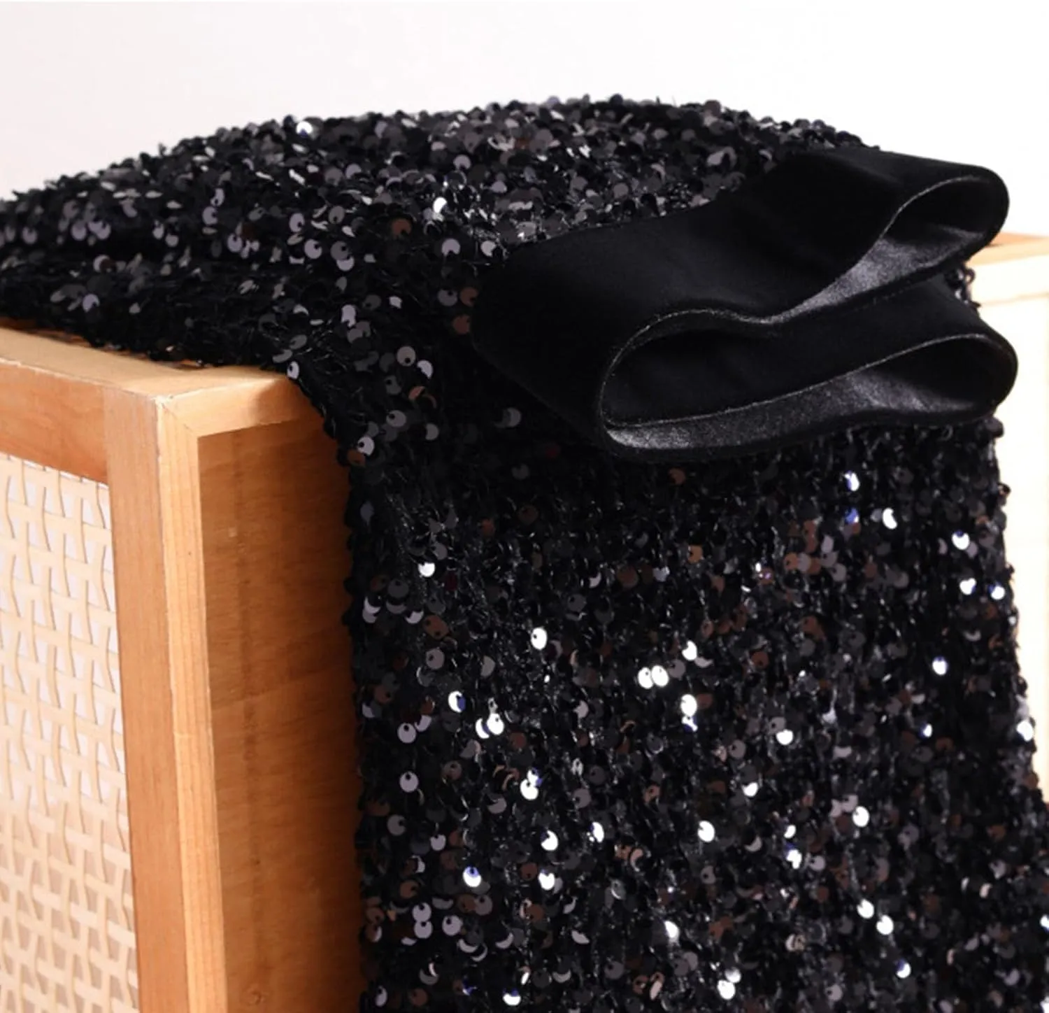 Womens Sequin Long Skirt Elastic High Waist Back Split Slim Dressy Evening Straight Skirt Summer Fall Fashion Skirt