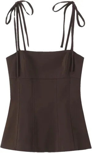 Women's Sexy Tank Tops Spring Sleeveless Suspender Backless Spaghetti Strap Short Camisole