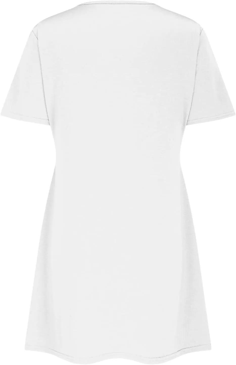 Women's Soft Comfy Summer Mini Dress, Short Sleeve Loose Fit Crewneck Daily T-Shirt Dress Fashion Casual Sundresses