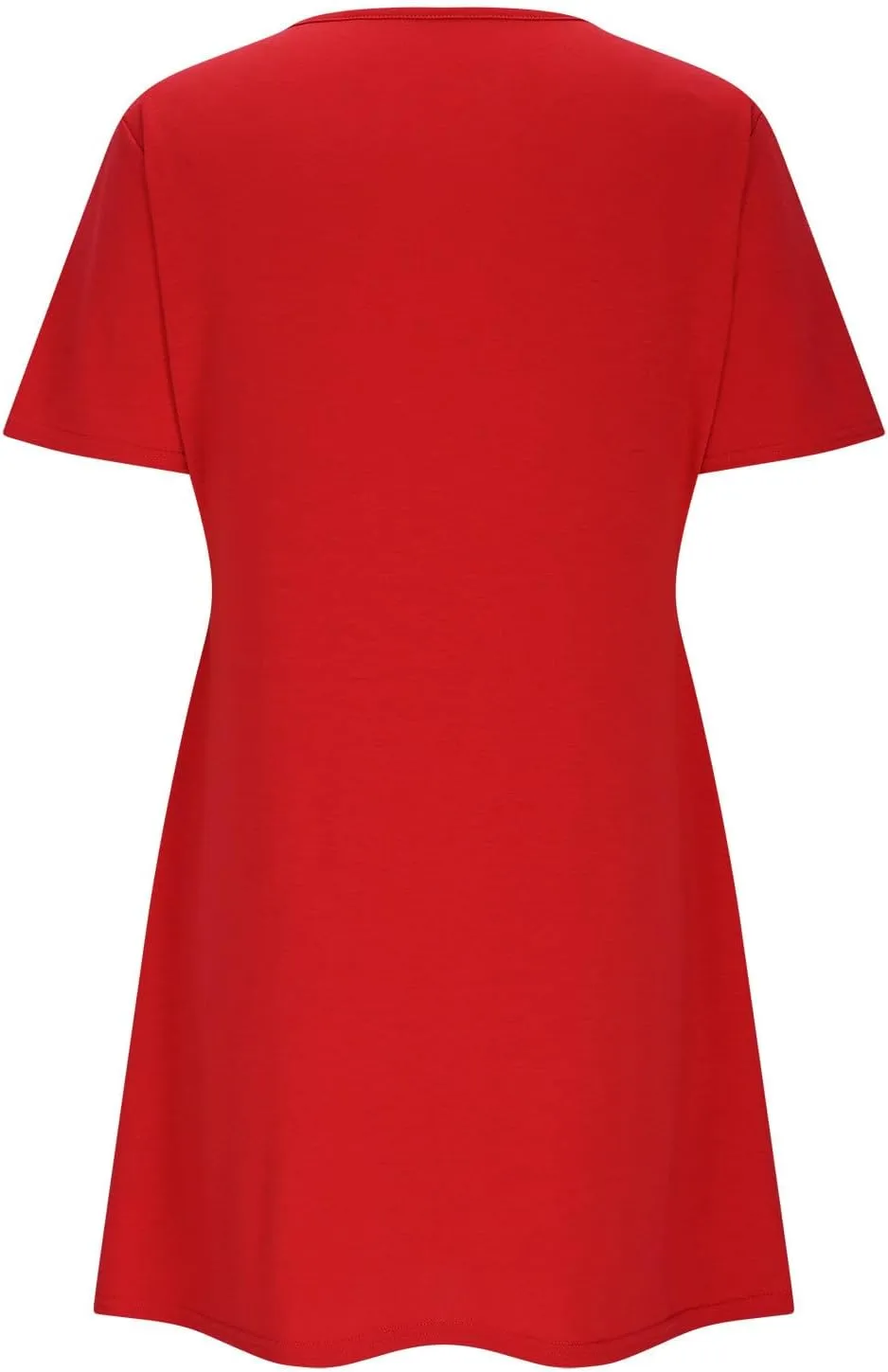 Women's Soft Comfy Summer Mini Dress, Short Sleeve Loose Fit Crewneck Daily T-Shirt Dress Fashion Casual Sundresses