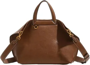 Womens Soft Faux Leather Shoulder Crossbody Bag Large Working Tote Purse Casual Top Handle Handbags Designer Satchel