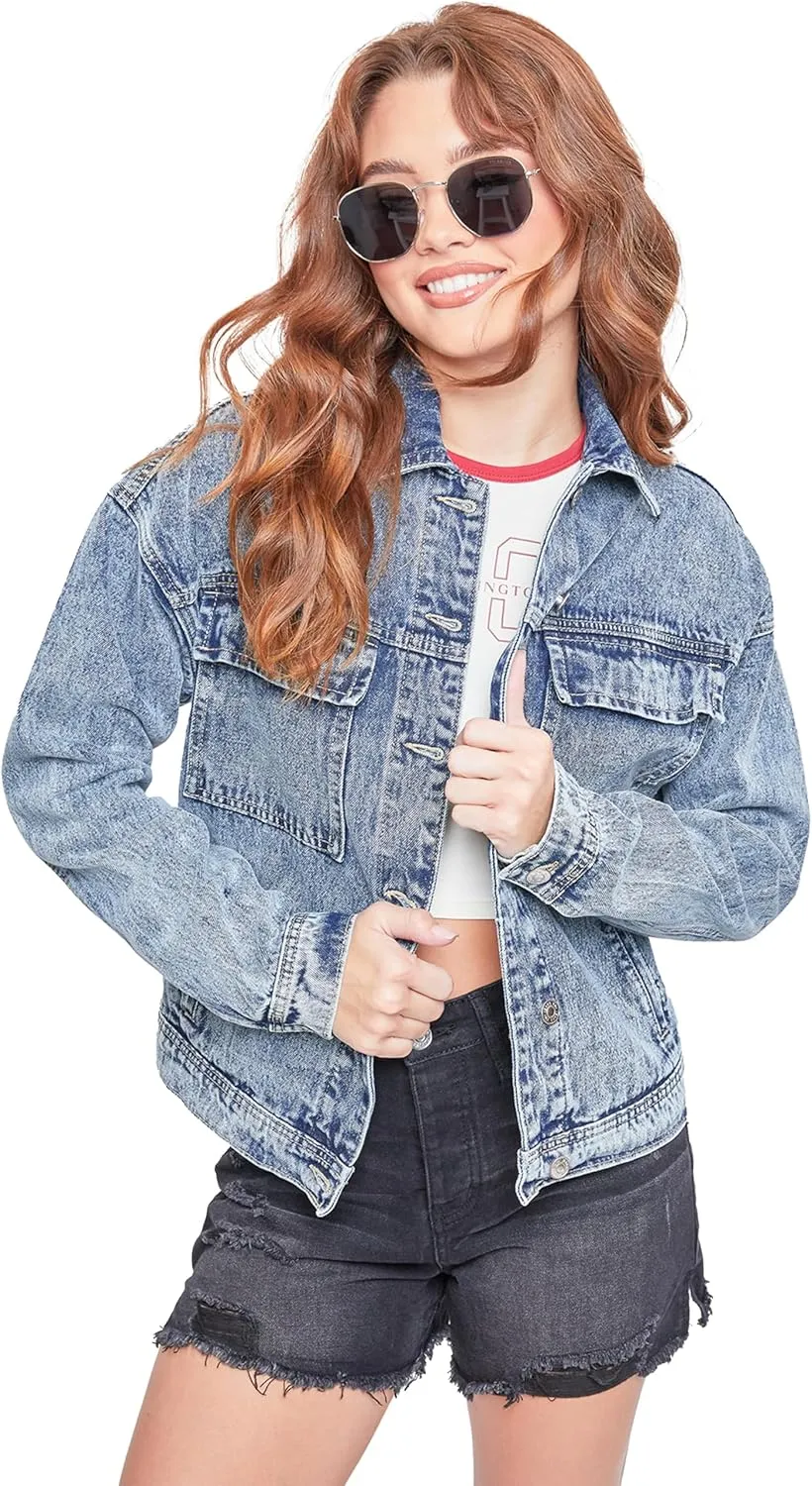 YMI Ym Jeans Women's Oversized Utility Denim Jacket