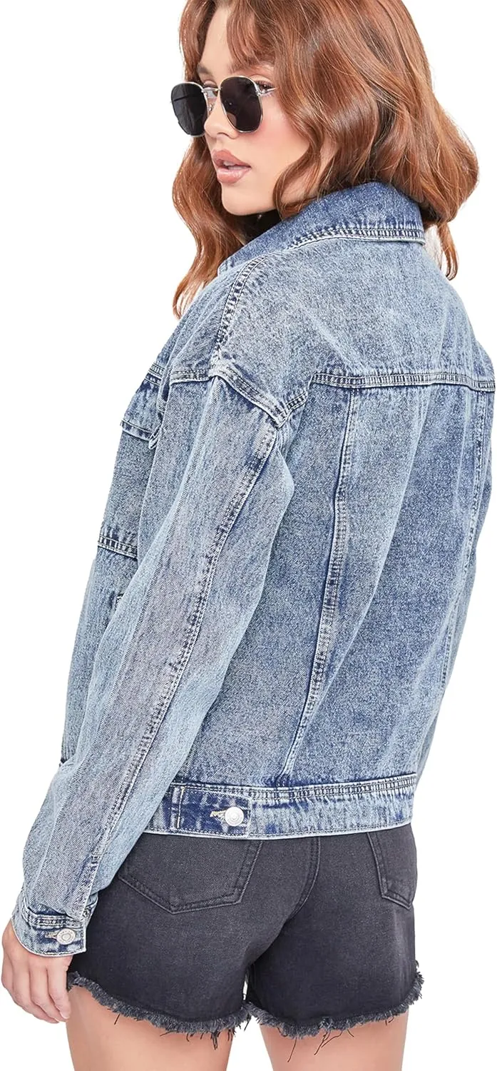 YMI Ym Jeans Women's Oversized Utility Denim Jacket